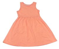 Neonově oranžové bavlněné šaty Nutmeg