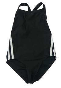 Černé jednodílné plavky s pruhy zn. Adidas