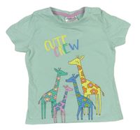 Mátové tričko s žirafami Impidimpi