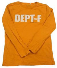 Oranžové triko s nápisem Name it