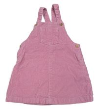 Růžové manšestové laclové šaty Ergee