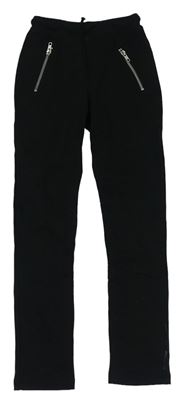 Černé teplákové skinny kalhoty