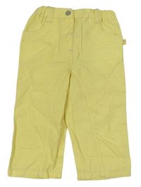 Žluté plátěné kalhoty 