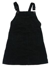 Černé manšestrové šaty Nutmeg