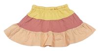 Žluto-růžovo-meruňková kolová sukně zn. Pep&Co