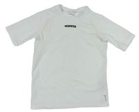 Bílé sportovní funkční tričko s logem Kipsta