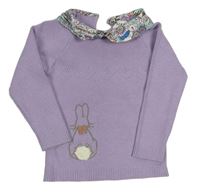 Levandulový svetr s límečkem a králíkem M&S