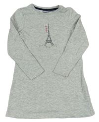 Šedé teplákové šaty s Eiffelovkou zn. Pepperts