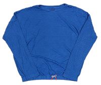 Modré pruhované triko Tchibo