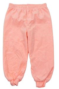Neonově růžové plyšové domácí kalhoty s jednorožci 
