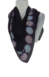 Dámský fialový vzorovaný šátek 