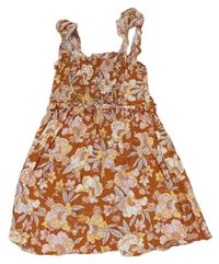 Rezavé květované šaty Primark