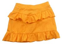 Oranžová sukně s volány Matalan