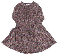 Tmavomodro-barevné puntíkaté šaty M&S