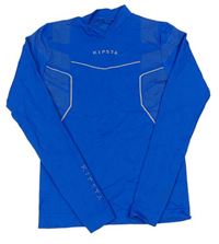 Cobaltově modré funkční sportovní thermo triko s logem KIPSTA