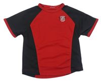 Červeno-černé sportovní tričko s číslem NKD
