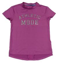 Fialové sportovní tričko s nápisem 