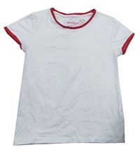 Bílé tričko s červeným lemem Manguun 