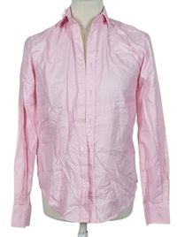 Pánská růžová košile Zara vel. 38