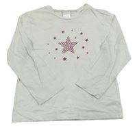 Bílé triko s hvězdičkami 