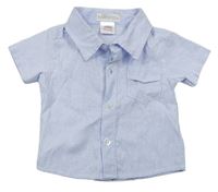 Modro-bílá pruhovaná košile s kapsou