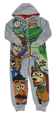 Šedo-barevná chlupatá kombinéza s kapucí - Toy Story zn. Disney