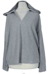 Dámský šedý svetr s kapucí Primark 