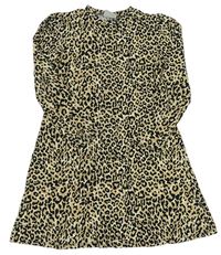 Béžovo-černé vzorované šaty Matalan 