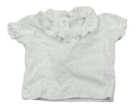 Bílé vzorované tričko s límečkem Matalan 