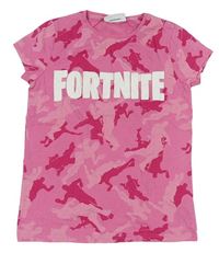 Růžové tričko s potiskem FROTNITE F&F