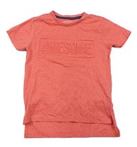 Červené melírované tričko s 3D nápisem Primark