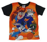 Oranžovo-černé tričko - Space Jam