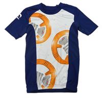 Tmavomodro-bílé UV tričko s potiskem - Star wars