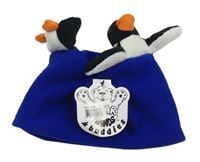 Safírová fleecová čepice s tučńákem 