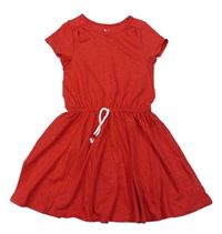 Červené bavlněné šaty TU 