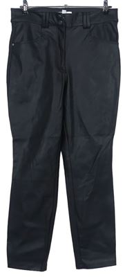 Dámské černé koženkové kalhoty zn. H&M