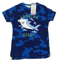 Tmavomodré army tričko se žralokem Pep&Co