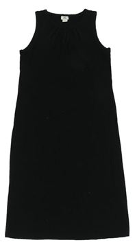 Černé žebrované elastické šaty s průstřihy River Island