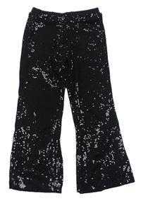 Černé flare slavnostní kalhoty s flitry Next 