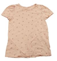 Růžové tričko s třešněmi H&M