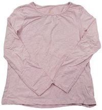 Růžové melírované triko H&M