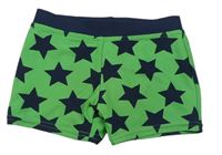 Zeleno-tmavomodré nohavičkové plavky s hvězdami Tu