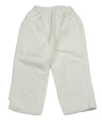 Bílé manšestrové kalhoty