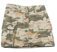 Army riflová propínací sukně s kapsami Matalan 