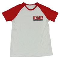 Bílo-červené tričko s nápisy George
