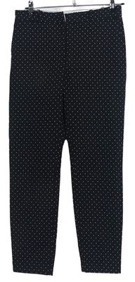 Dámské černé puntíkované kalhoty Topshop 