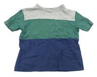 Tmavomodro-zeleno-šedé tričko s kapsičkou John Lewis