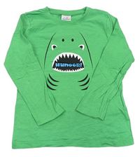 Zelené melírované triko se žralokem Topolino