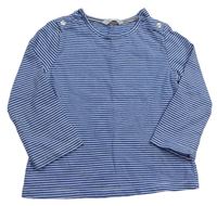 Modro-bílé pruhované triko John Lewis