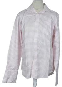 Pánská růžovo-bílá kostičkovaná košile Next vel. 42